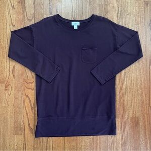 LOFT long sleeve cotton top blouse size S